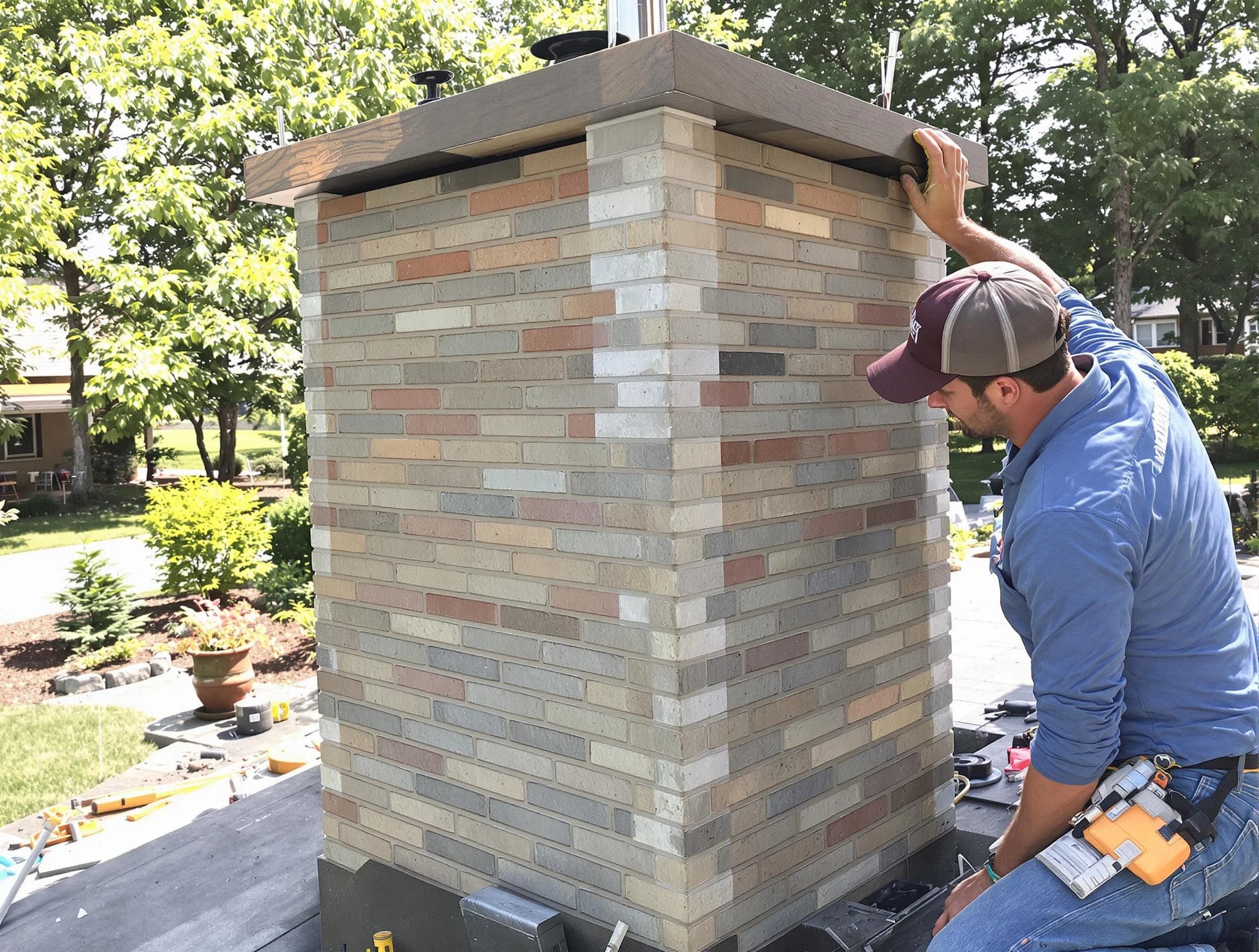 Broomfield Chimney Sweep completing a modern chimney remodel in Broomfield, CO