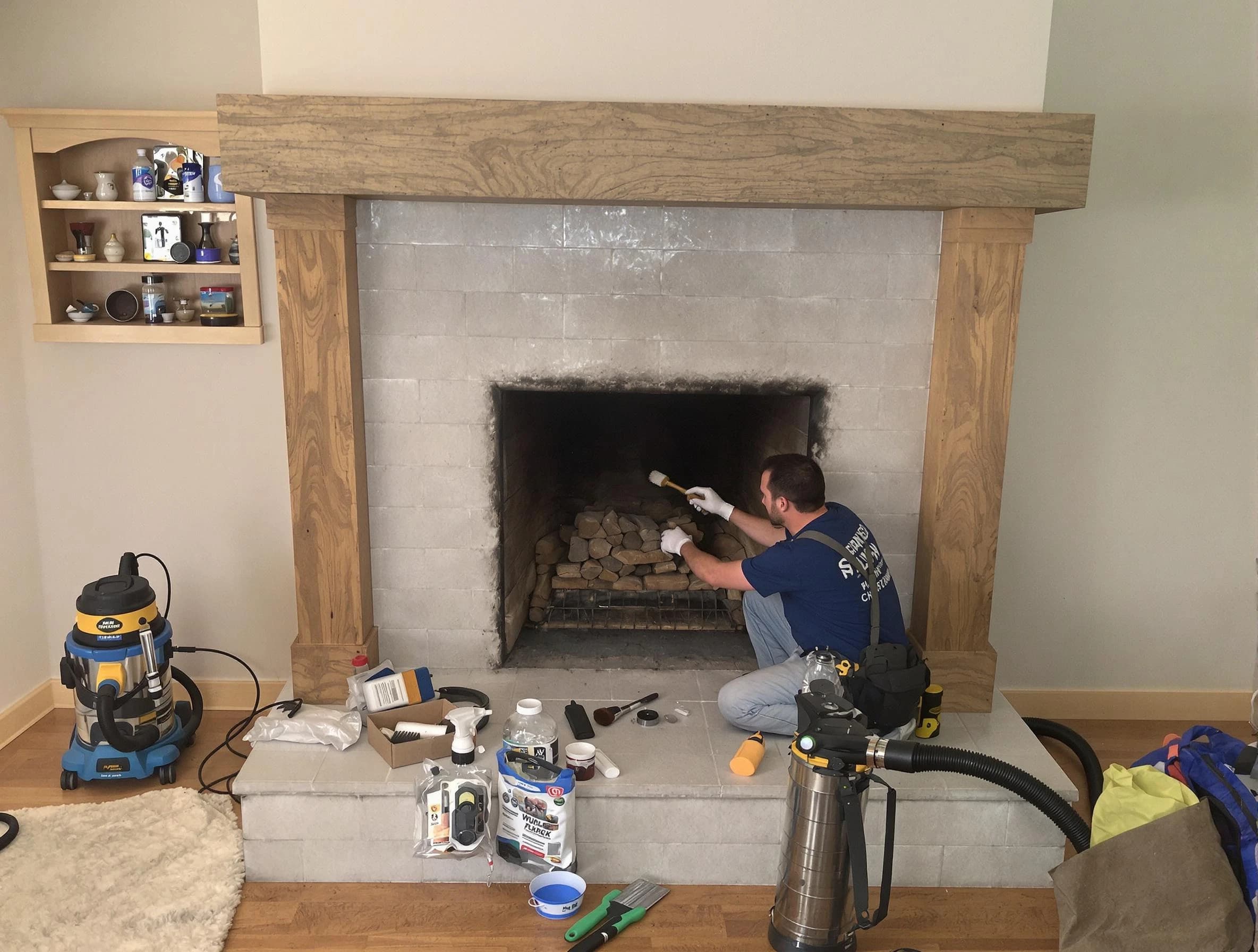 Detailed creosote removal process by Broomfield Chimney Sweep in Broomfield, CO