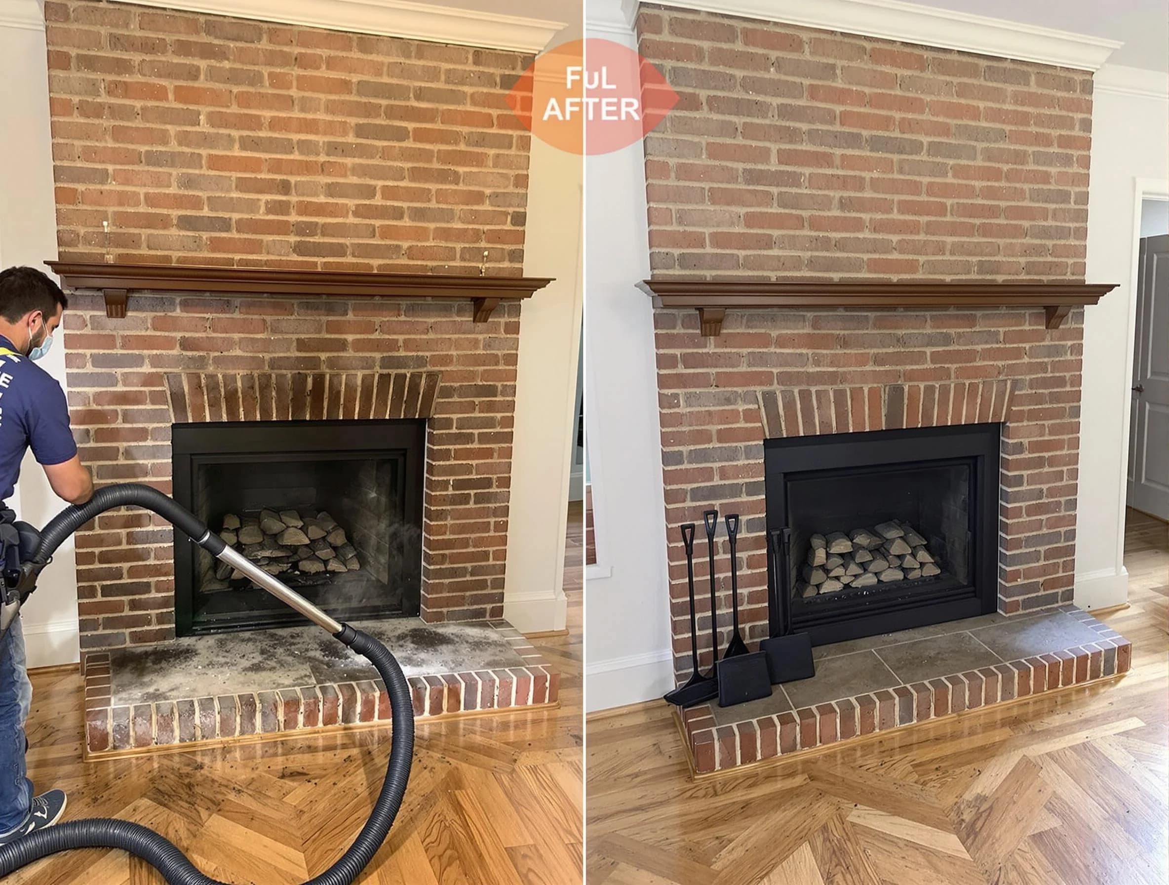 Broomfield Chimney Sweep carefully sanitizing a fireplace in Broomfield, CO