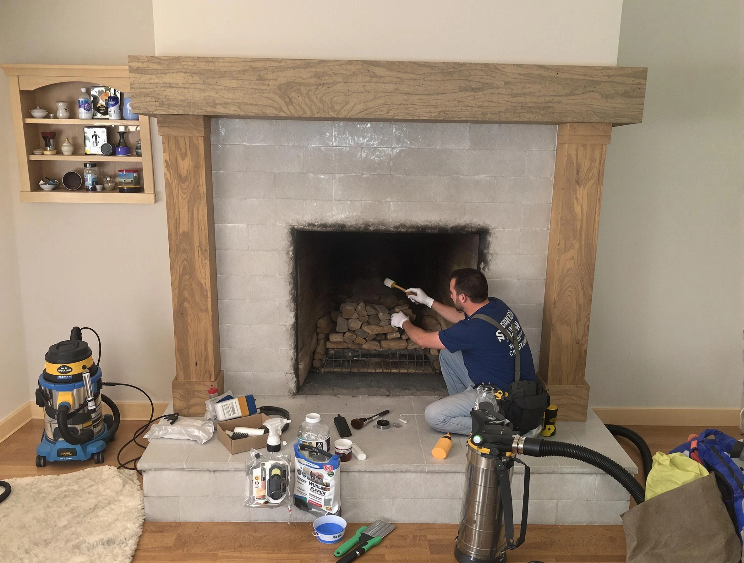 Detailed creosote removal process by Broomfield Chimney Sweep in Broomfield, CO