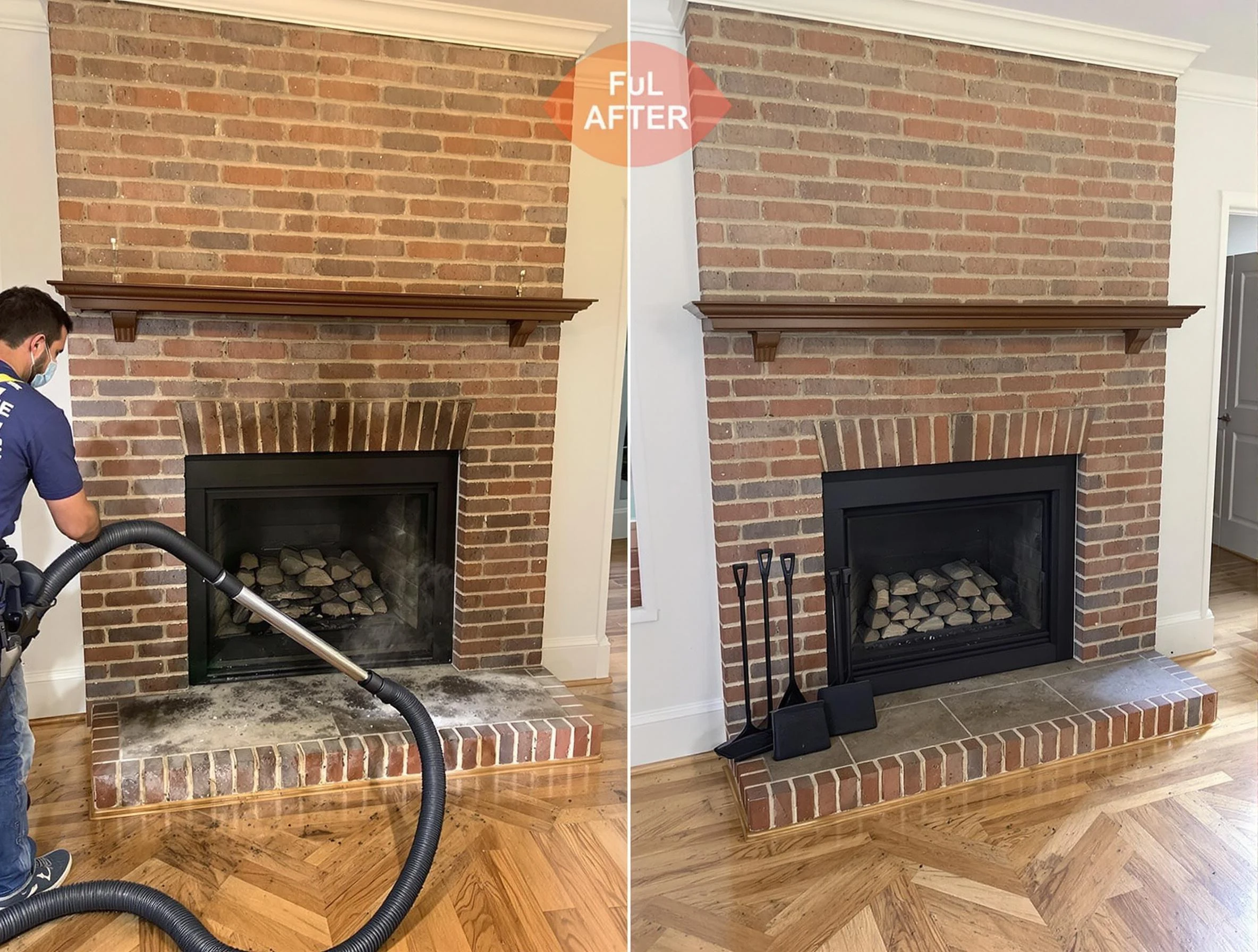 Broomfield Chimney Sweep carefully sanitizing a fireplace in Broomfield, CO