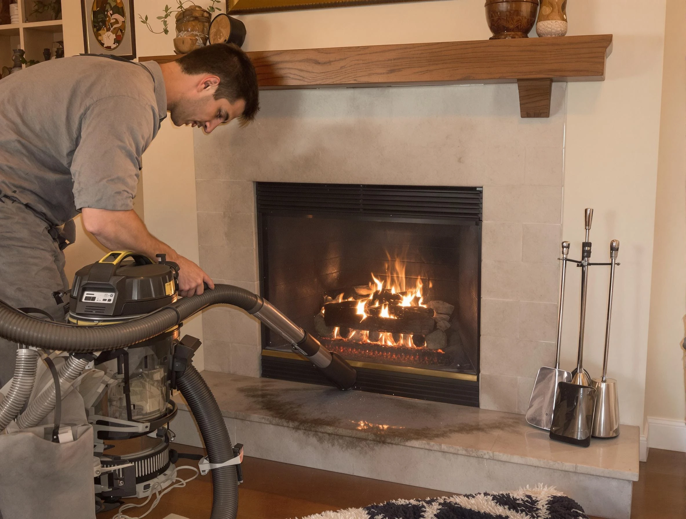 Routine fireplace upkeep by Broomfield Chimney Sweep in Broomfield, CO